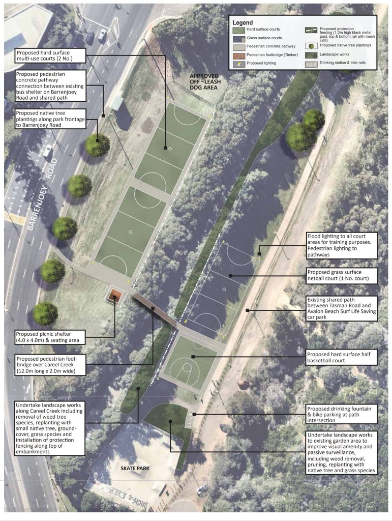 Avalon outdoor pickleball courts