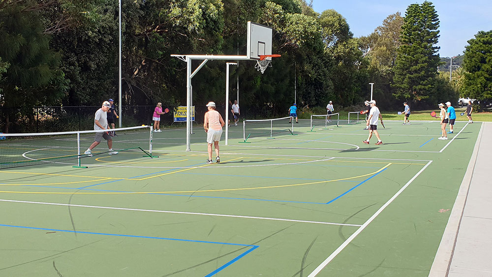Avalon outdoor pickleball courts