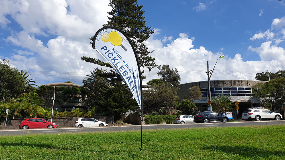 Avalon outdoor pickleball flag