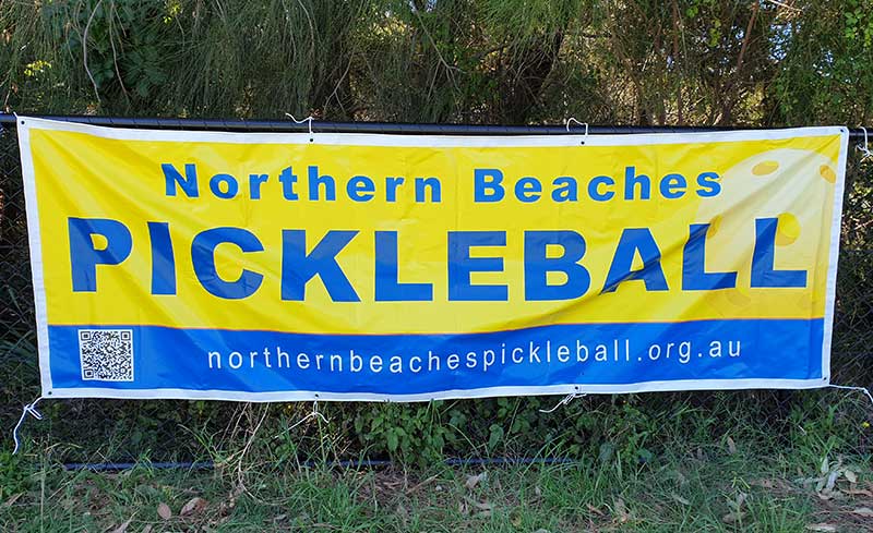 Northern Beaches pickleball banner