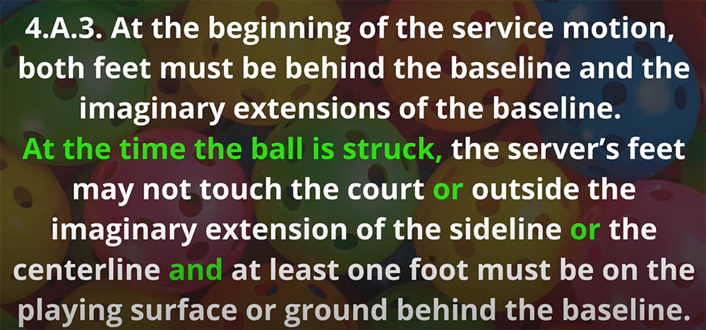 Important serve rules