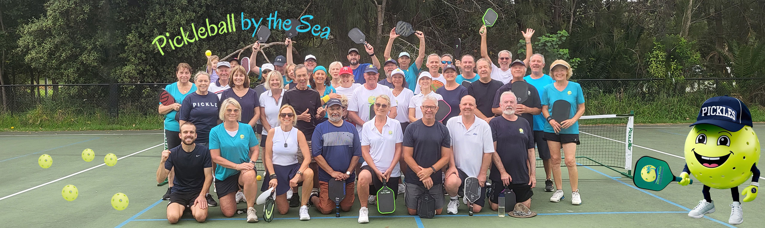 Avalon Beach pickleball players